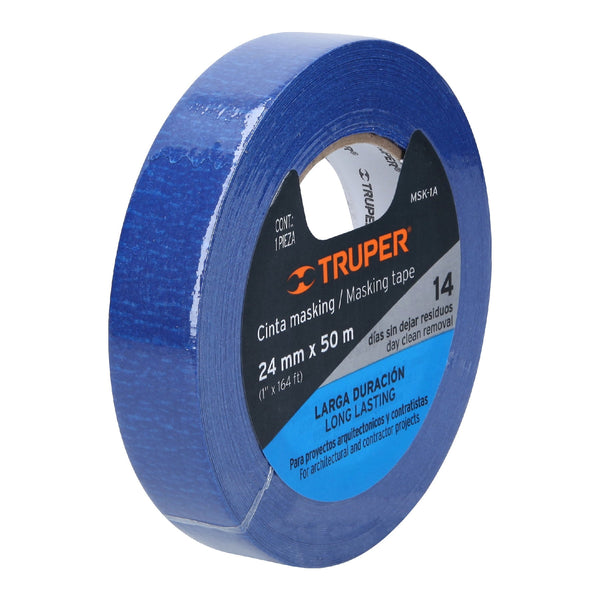 Cinta Masking Tape Truper 1 In X 50 Mt MSK-1A Azul