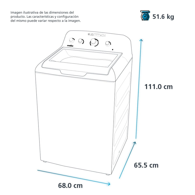 Lavadora Automática Aqua Saver Green 22 kg Blanca - LMA72215CBAB0