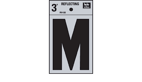 Letra M Vinyl Reflectivo HY-KO RV-50/M