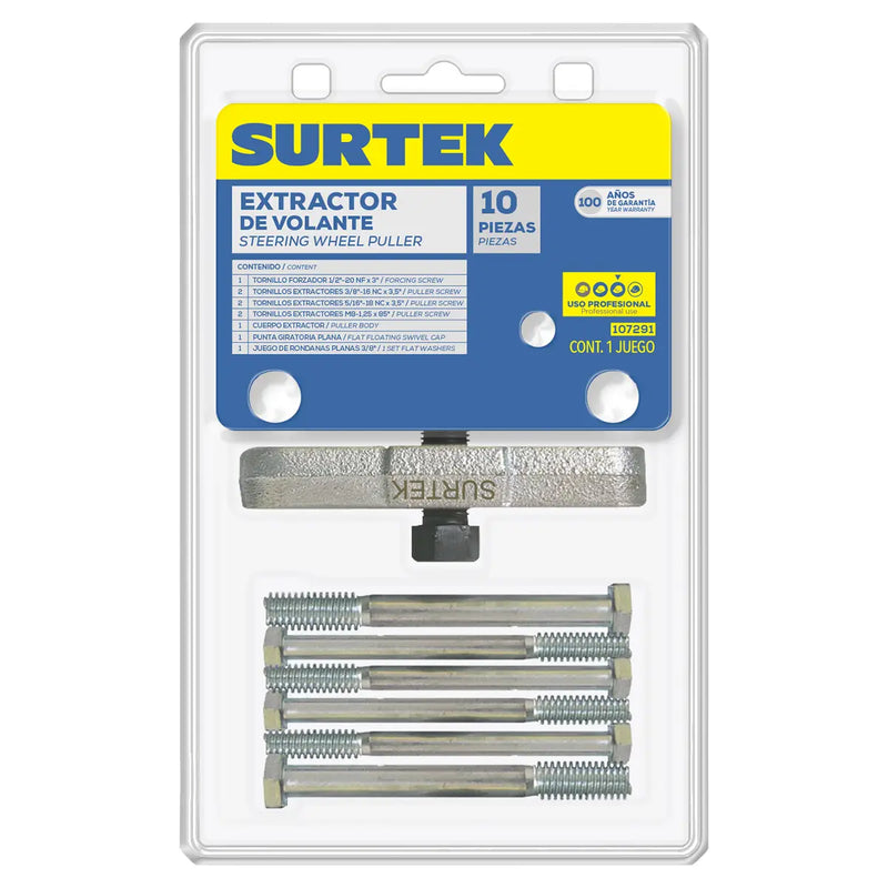 Juego de extractor automotriz de volante recto, 10 piezas Surtek