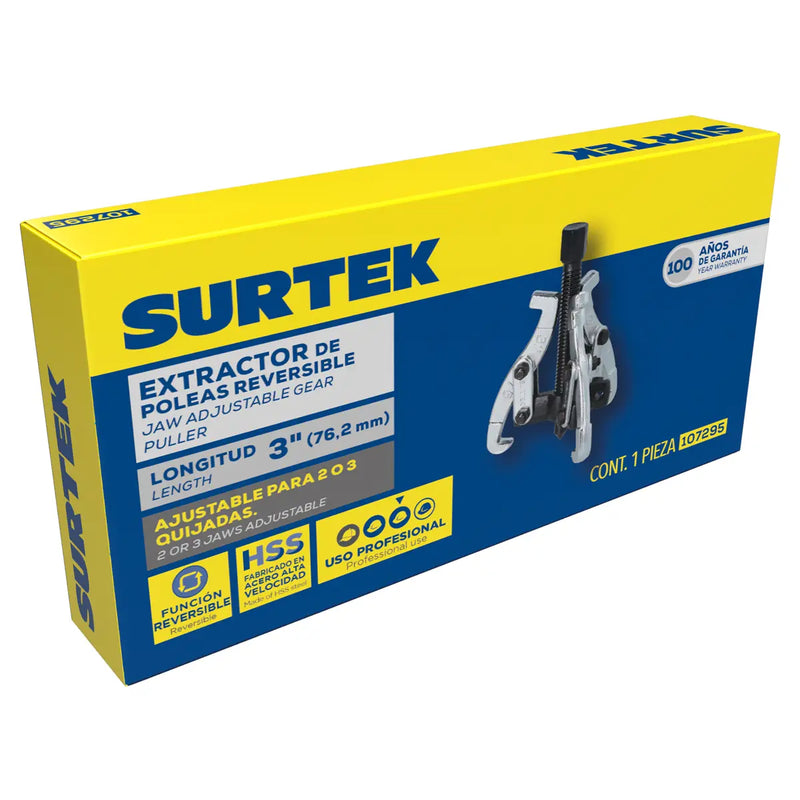 Extractor reversible 2 o 3 quijadas tipo C, 2 posiciones Surtek