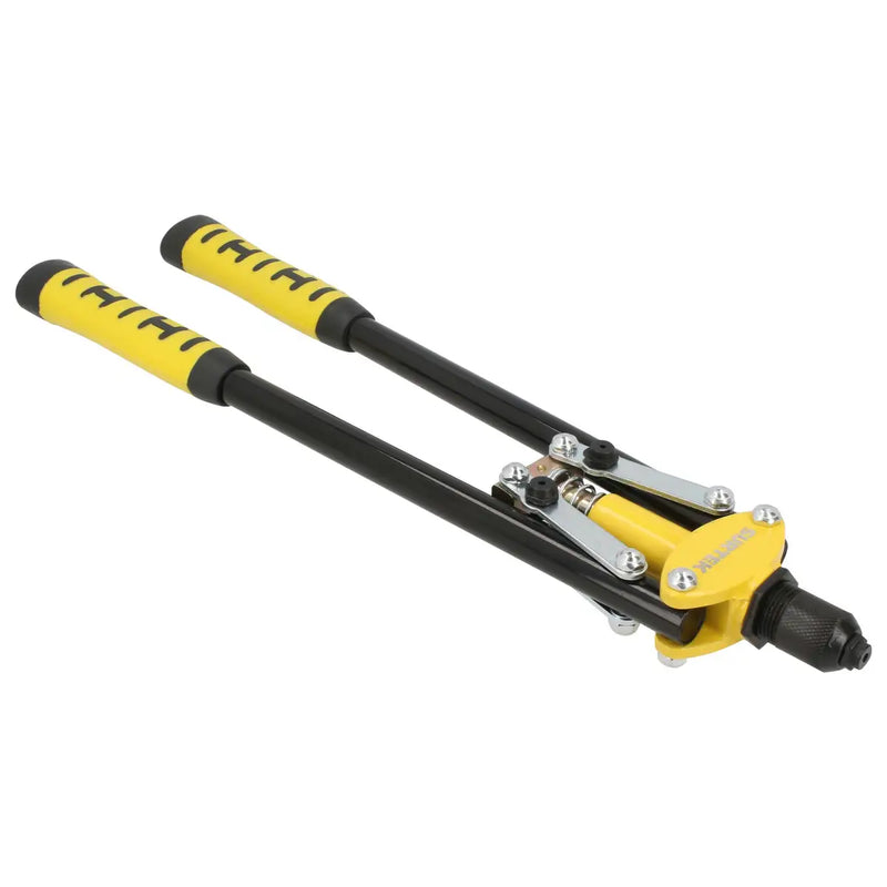 Remachadora tipo tijera de brazos largos con mango de neopreno Surtek