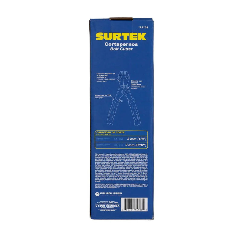 Cortapernos con mangos tubulares 8" Surtek