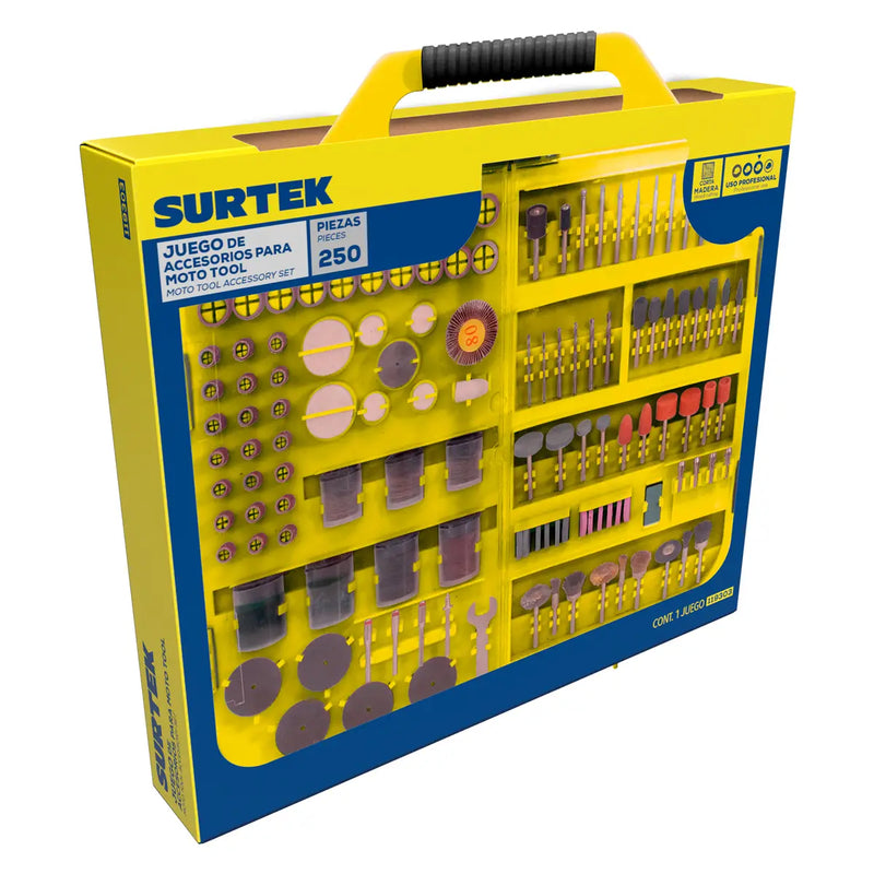 Juego de accesorios para moto tool, 250 piezas Surtek