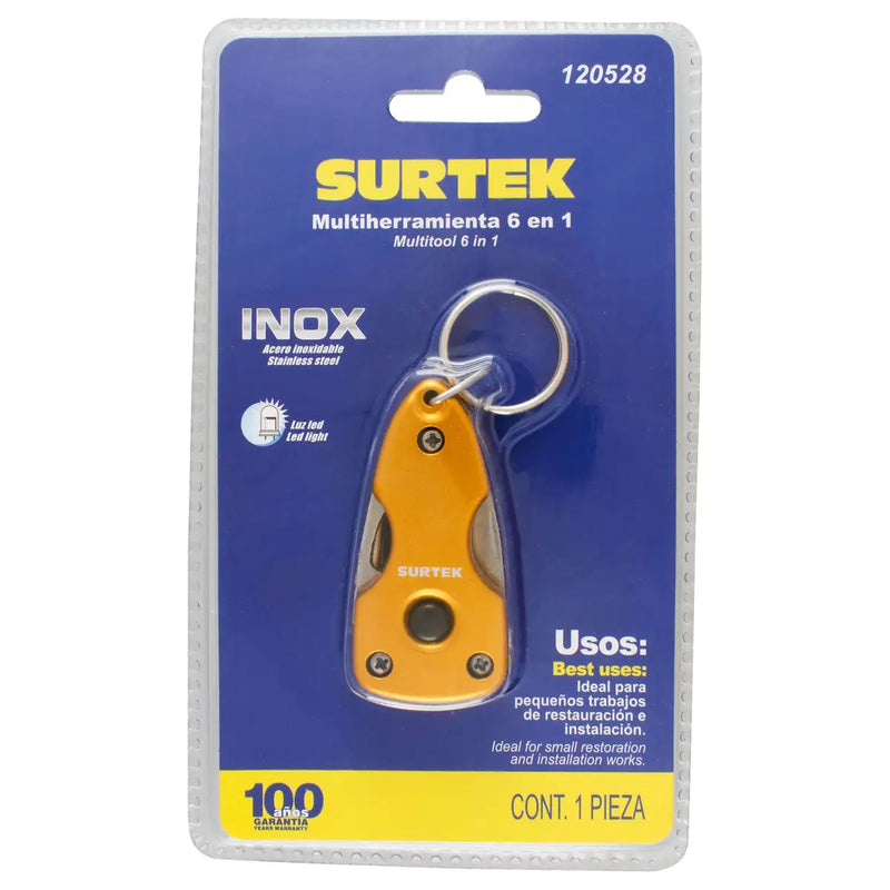 Pinza multiherramienta 6 en 1 tipo llavero Surtek