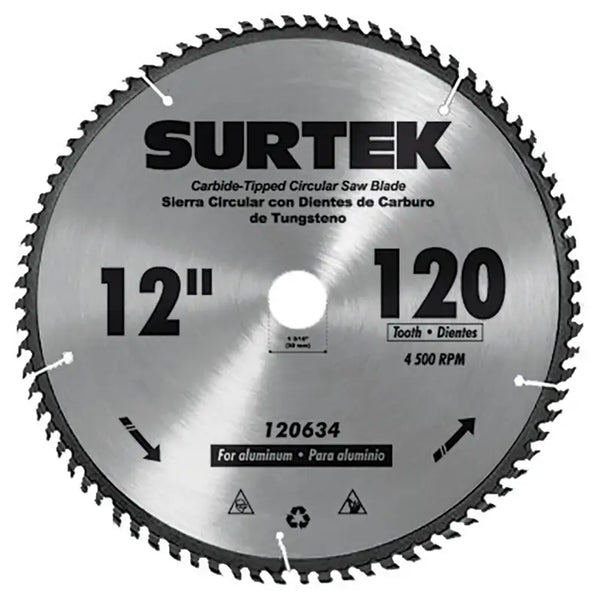 Disco para sierra circular para corte madera 60 dientes, 10" Surtek