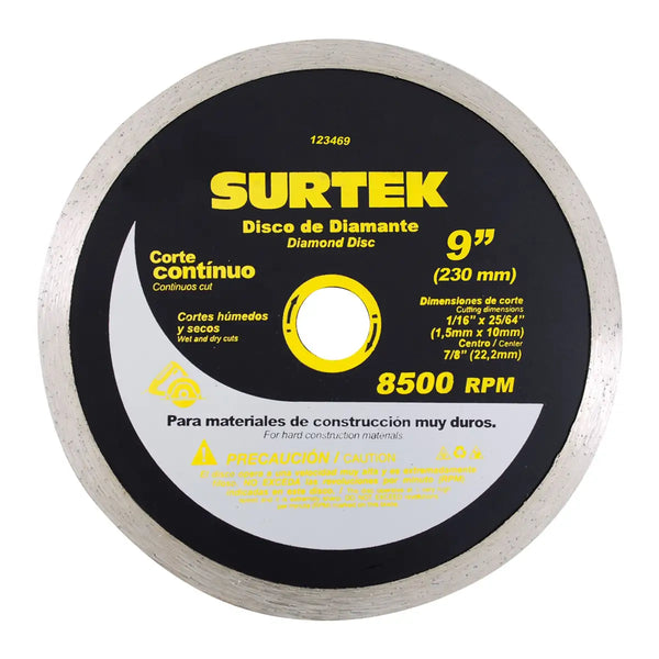 Disco de diamante continuo, 4-1/2" Surtek