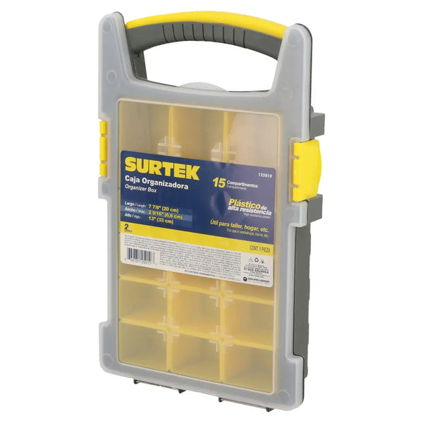 Caja organizadora plástica 8" x 13" x 2" Surtek
