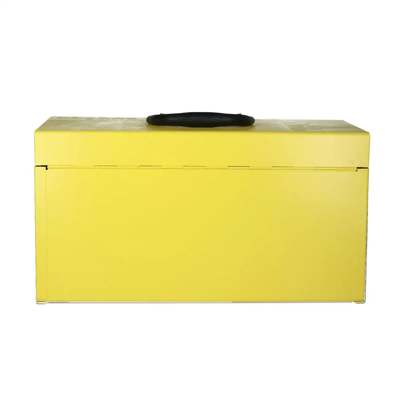 Caja portaherramientas metálica color amarillo con 2 gavetas 18" x 9" x 11" Surtek