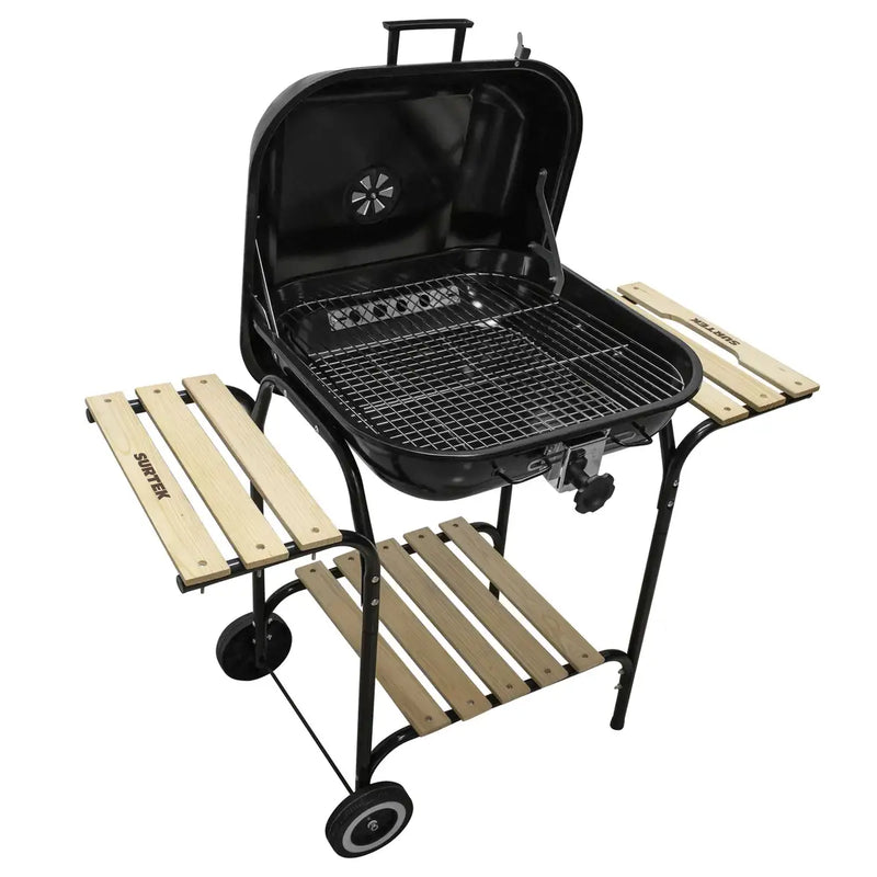 Asador con ruedas, 106 x 64 x 84 cm, parrilla de 51 x 51 cm Surtek