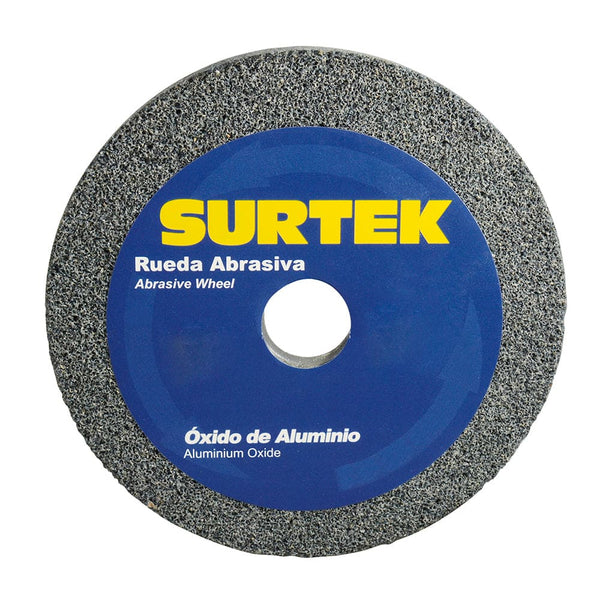 Rueda abrasiva de óxido de aluminio grano 60, 8" x 1" Surtek