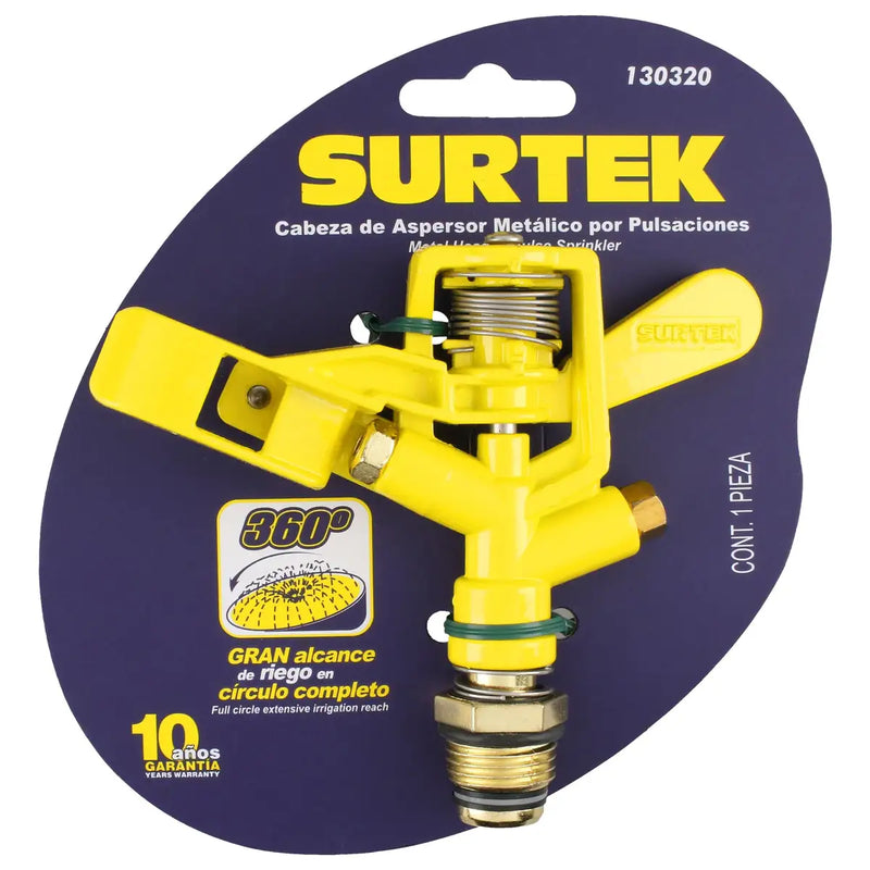 Aspersor metálico regulable por pulsación 3/4" GHT Surtek