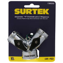 Adaptador para manguera de riego en "Y" cromado 11 x7 cm Surtek