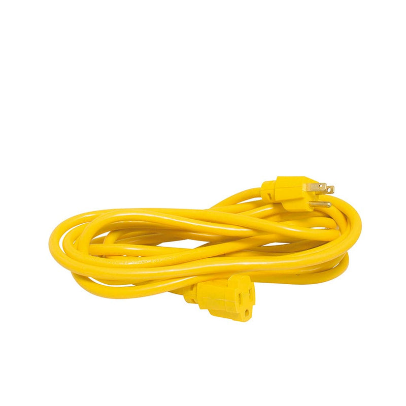 Extensión eléctrica uso rudo aterrizada color amarillo, 2.4 m Surtek