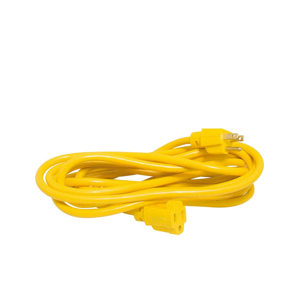 Extensión eléctrica uso rudo aterrizada color amarillo, 7.6 m Surtek