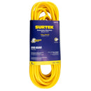 Extensión eléctrica uso rudo aterrizada color amarillo, 10 m Surtek