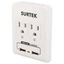 Multicontacto de barra 2 entradas 2 USB Surtek