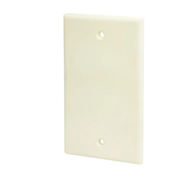Placa ciega plástica, línea estándar, color marfil Surtek