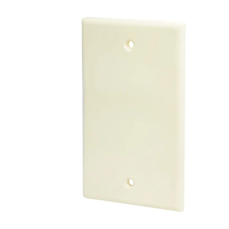 Placa ciega plástica, línea estándar, color marfil Surtek