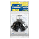 Portalámpara doble, color negro Surtek