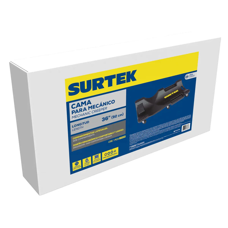 Cama para mecánico plástica, 36" Surtek