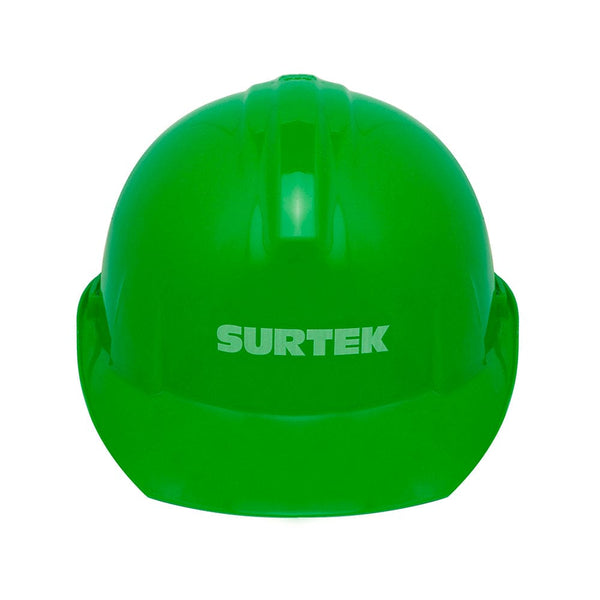 Casco de seguridad con ajuste de intervalos, color verde Surtek