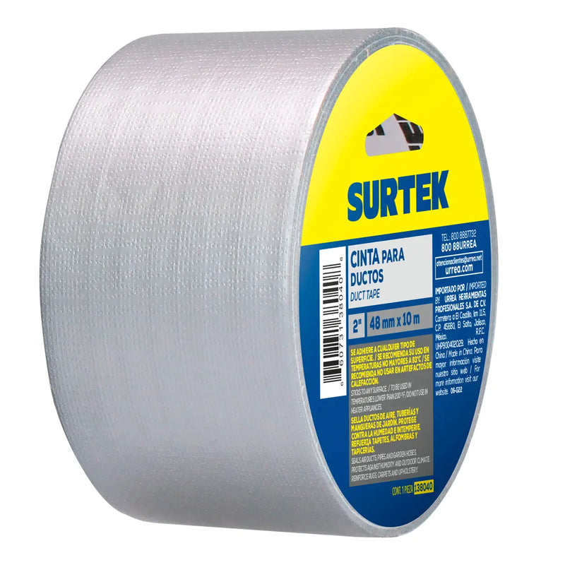 Cinta gris para ducto 10 m Surtek