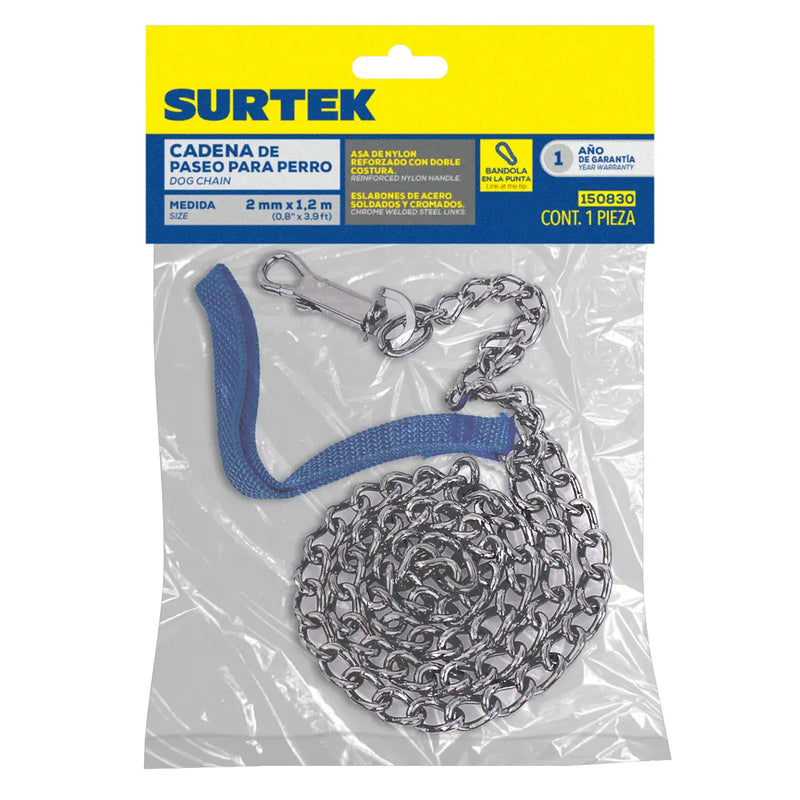 Cadena de paseo 2 mm x 1.2 m Surtek