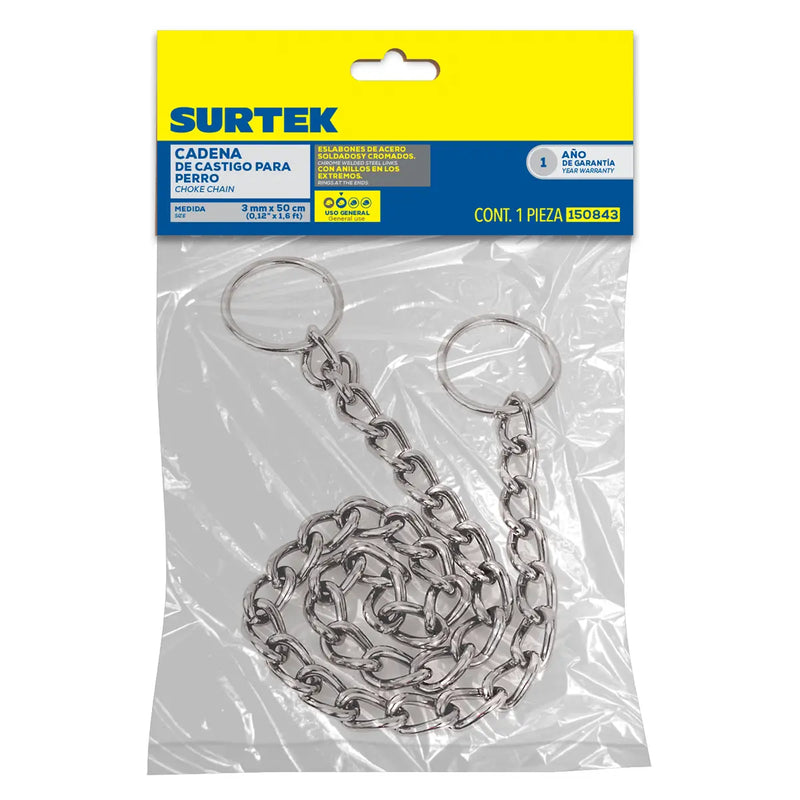 Cadena de castigo 3 mm x 50 cm Surtek