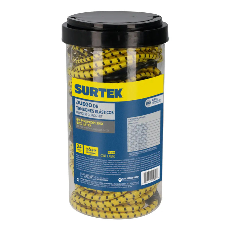 Juego de tensores elásticos, 24 piezas Surtek