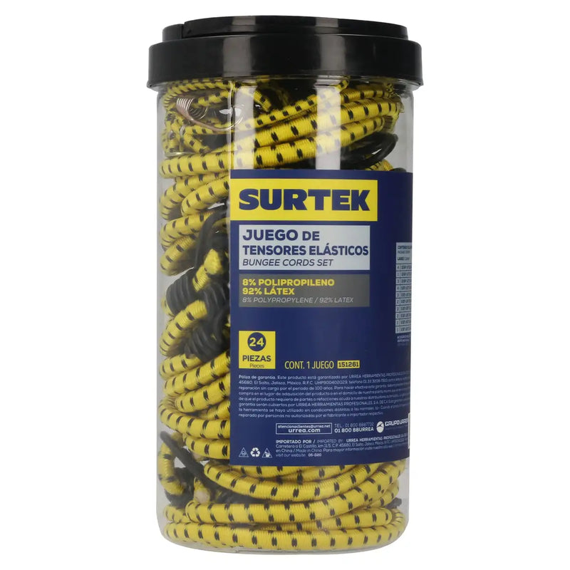 Juego de tensores elásticos, 24 piezas Surtek