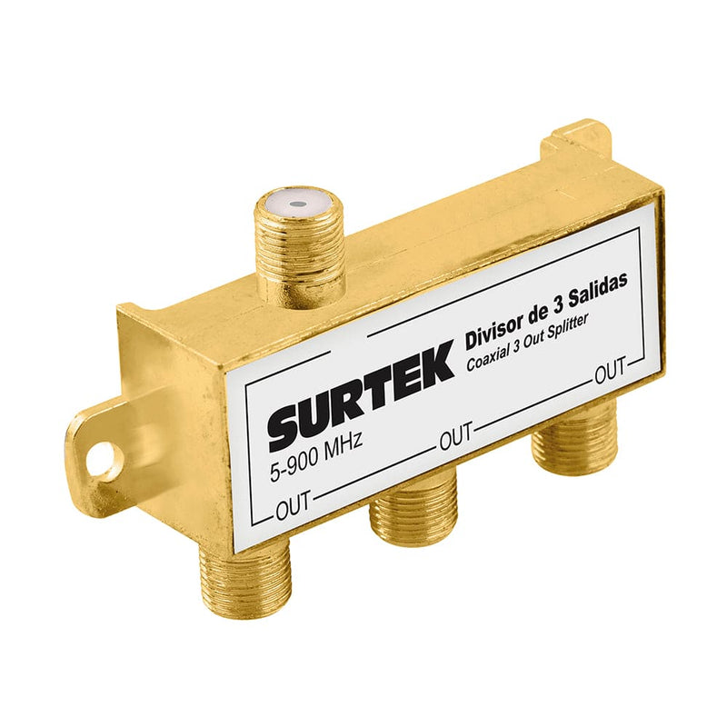 Divisor coaxial , 1 entrada 3 salidas Surtek