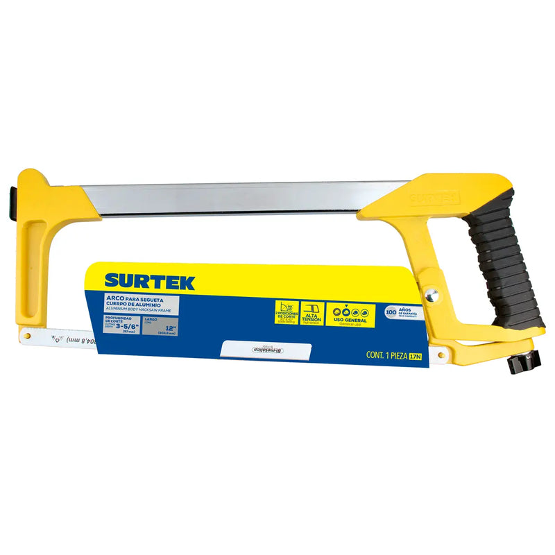 Arco de segueta fijo de alta tensión 12", 17" Surtek
