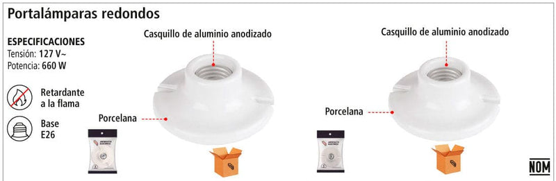 Portalámpara Redondo