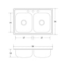 Fregadero 2 tinas clasica