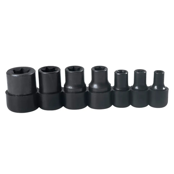 Juego de dados con punta torx hembra cuadro de 1/4" y 3/8, 7 piezas Surtek