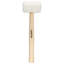 Mazo con cabeza de hule blanco con mango de madera de 14", 16 oz Surtek