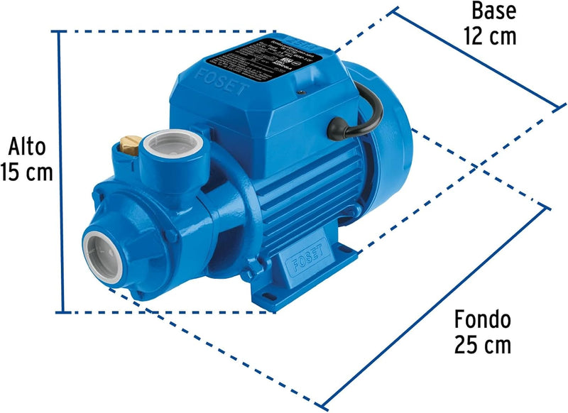 Bomba electrica periferica de 1/2 hp