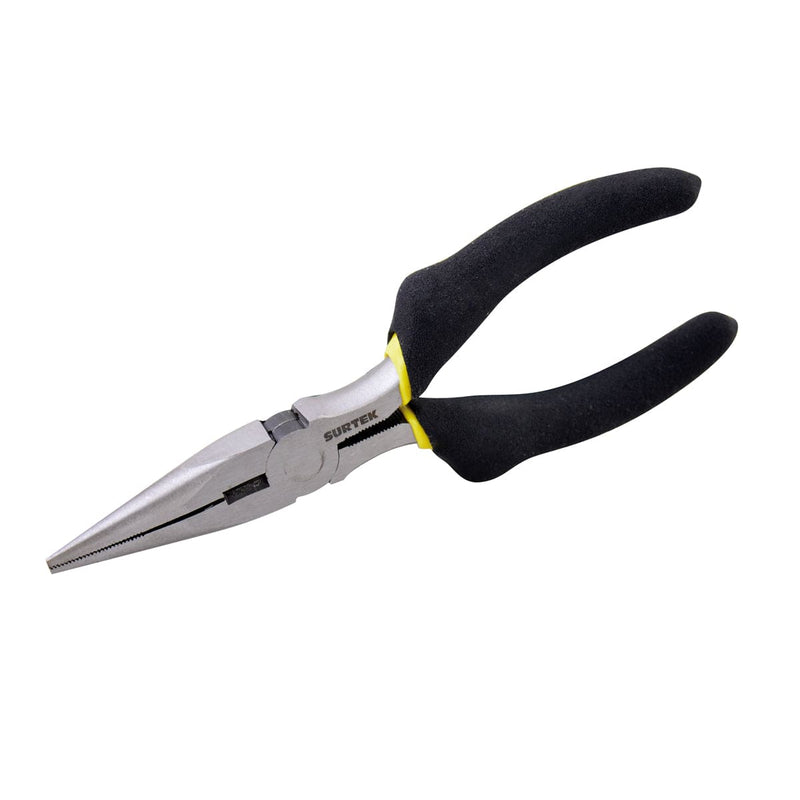 Pinza para electricista con mango rubber grip de 6", punta larga Surtek