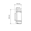 Lampara P/Pared Arbotante 13W Gris - BOOMER