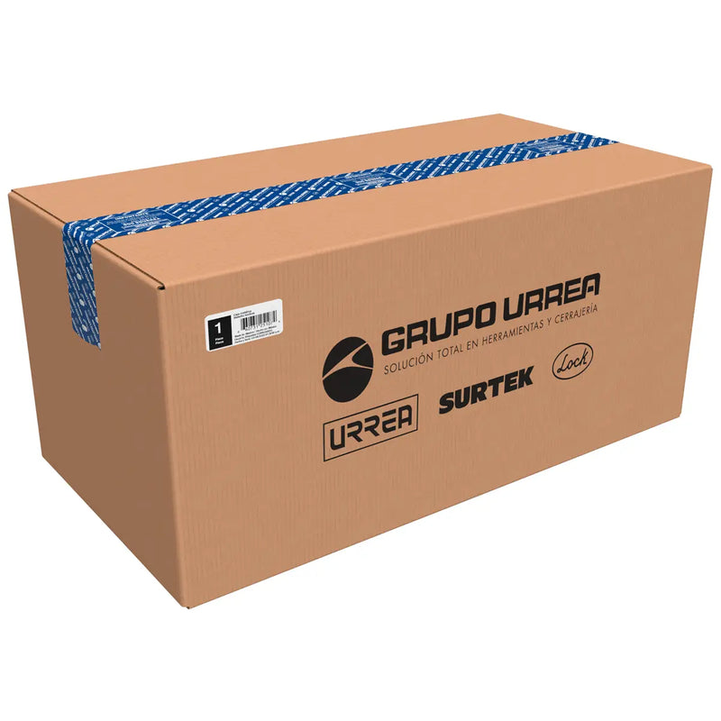 Caja portaherramientas metálica color amarillo con charola 16" x 7" x 6" Surtek