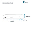 Campana de Pared 50 cm (20 pulgadas) Plata Mercury