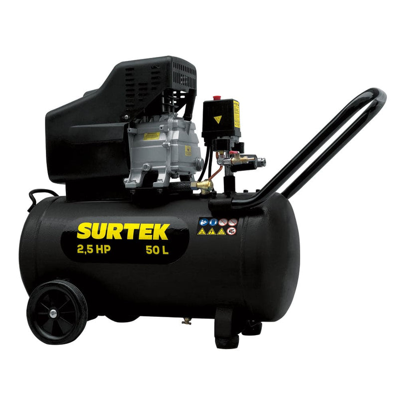 Compresor de aire eléctrico lubricado 50 Lt 2.5 HP 127 V Surtek