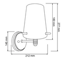 Lampara P/Pared Base Redonda Satin - Tecno Lite