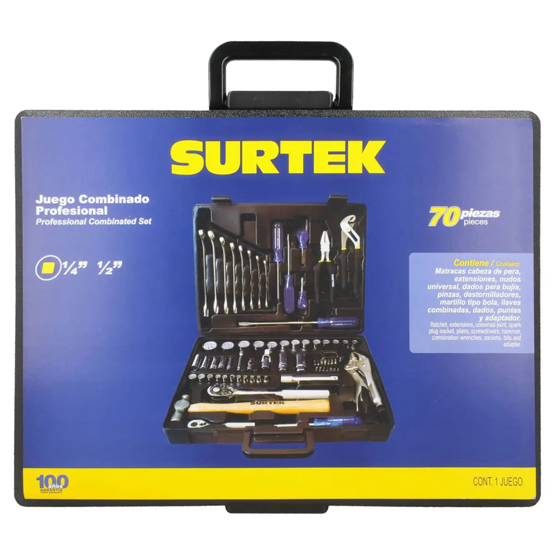 Juego combinado de herramienta, 70 piezas Surtek
