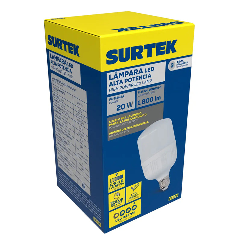 Lámpara de LED alta potencia, 20 W Surtek