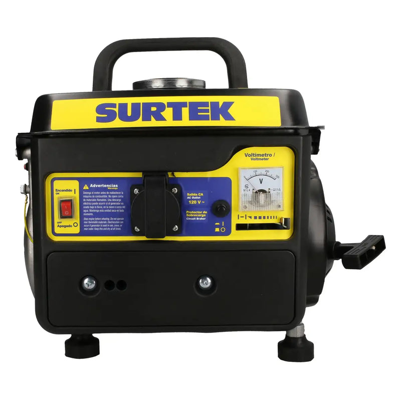 Generador a gasolina 800 W, 63 cc, voltaje de salida 120 V Surtek