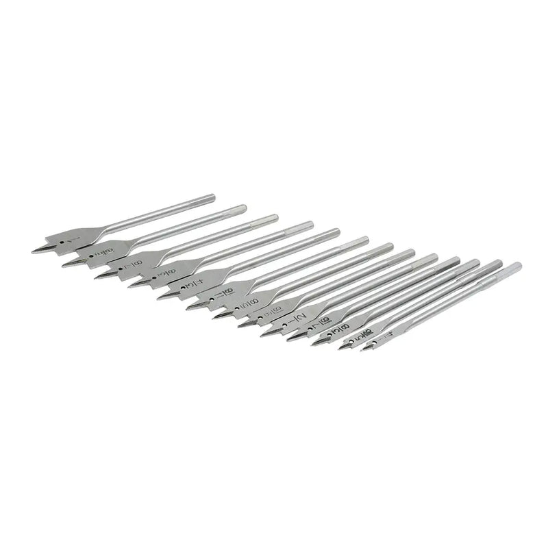 Juego  de 13 brocas para madera tipo manita plana zanco hexagonal Surtek