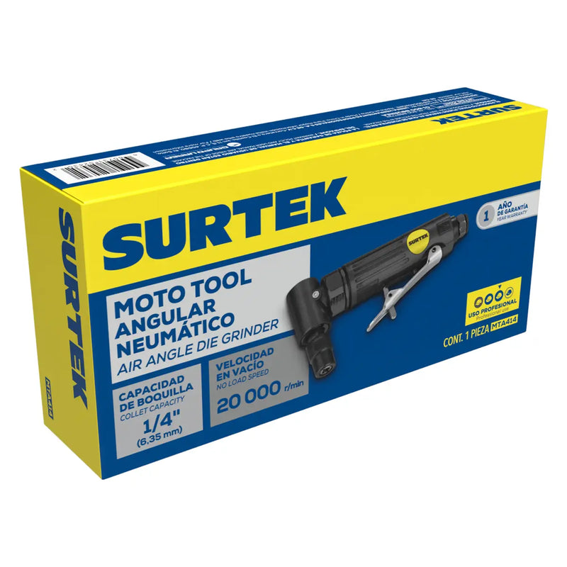 Moto-tool neumático angular de 20000 rpm broquero de 1/4" Surtek