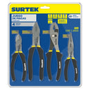 Juego pinzas para electricista, 4 piezas Surtek